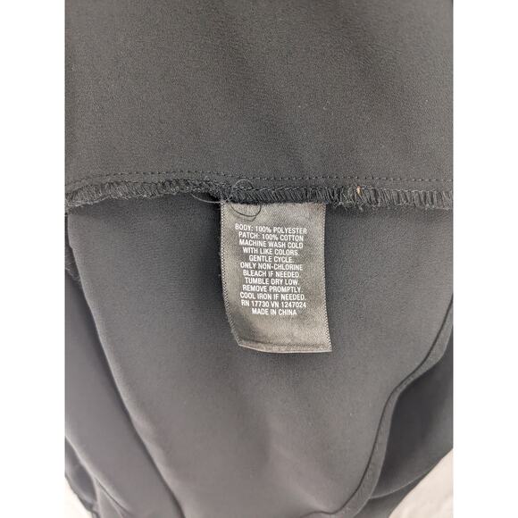 Mossimo Peplum Blouse Medium Black Tie Front Sleeveless V Neck‎ Draped Workwear - Picture 4 of 8